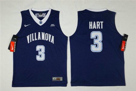 Maillot De Basket NCAA Villanova Wildcats Josh Hart 3 Bleu Fonce